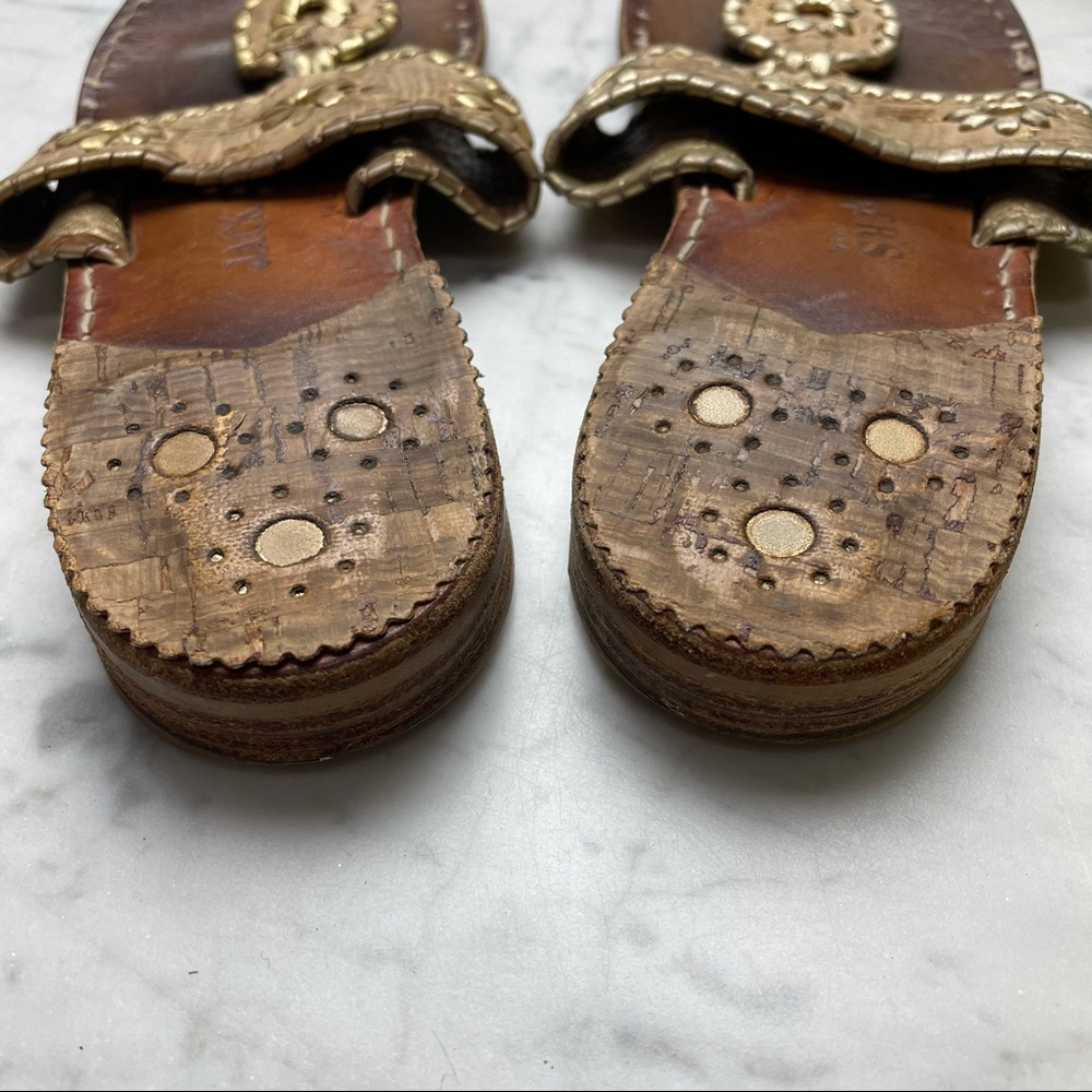 Jack Rogers Jacks Flat Sandal Natural Cork Gold - Picture 9 of 9